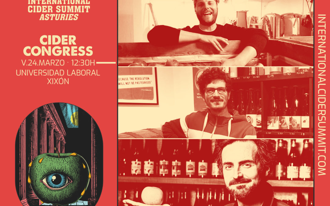 Primeros participantes del Asturies Cider Congress: Wouter Bij | Benoît Marinos | Joran Le Stradic